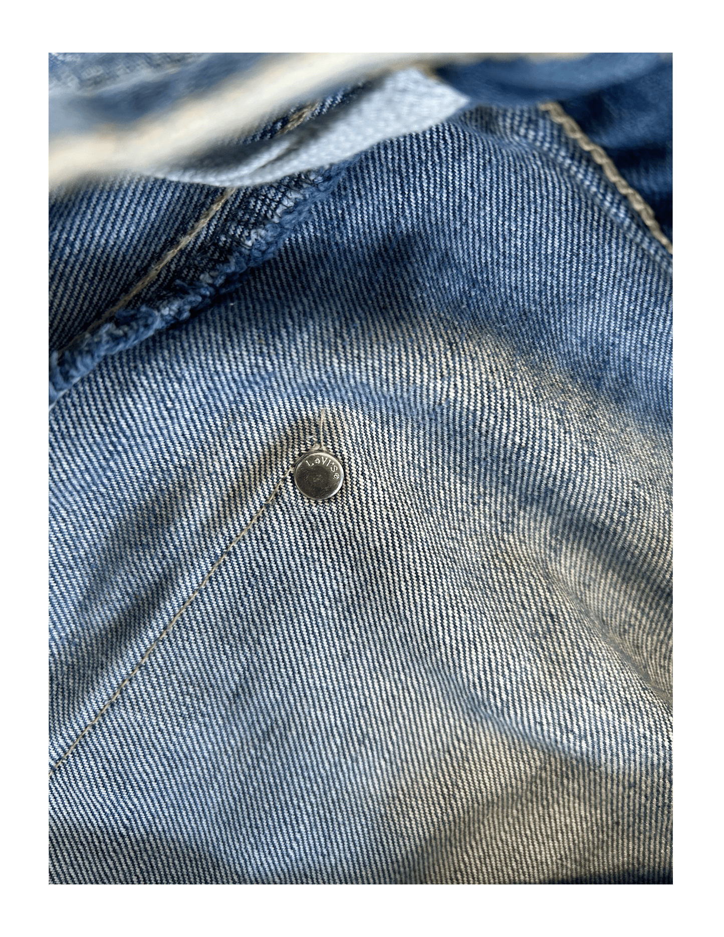 Euro Levi's Button-Fly W/ Hand-Painted Logo