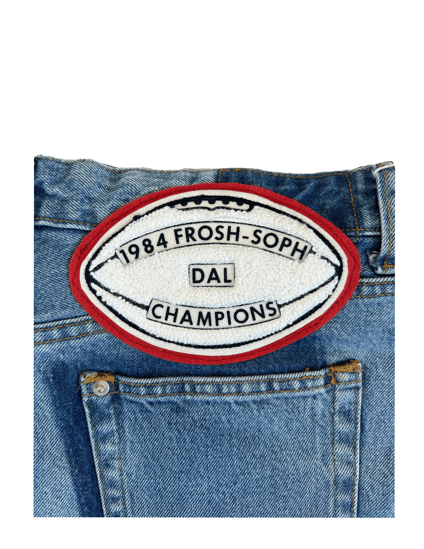 FRUIT Patchwork Denim Cutoff Skirt