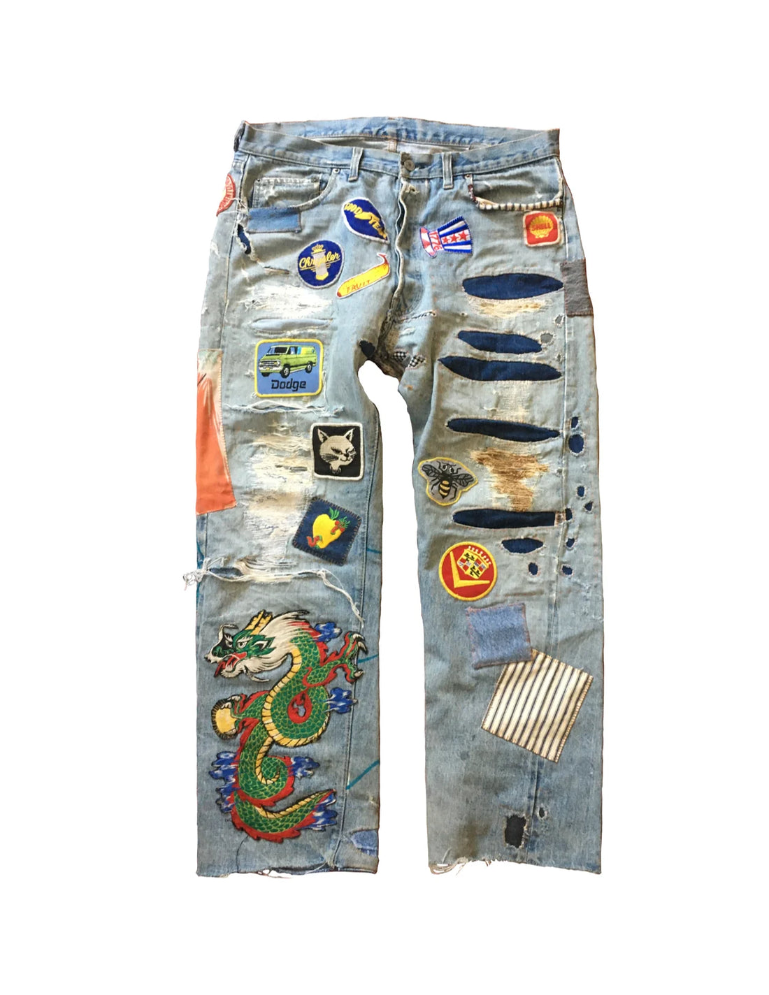 FRUIT 1970s Levi's Patchwork Raw Denim