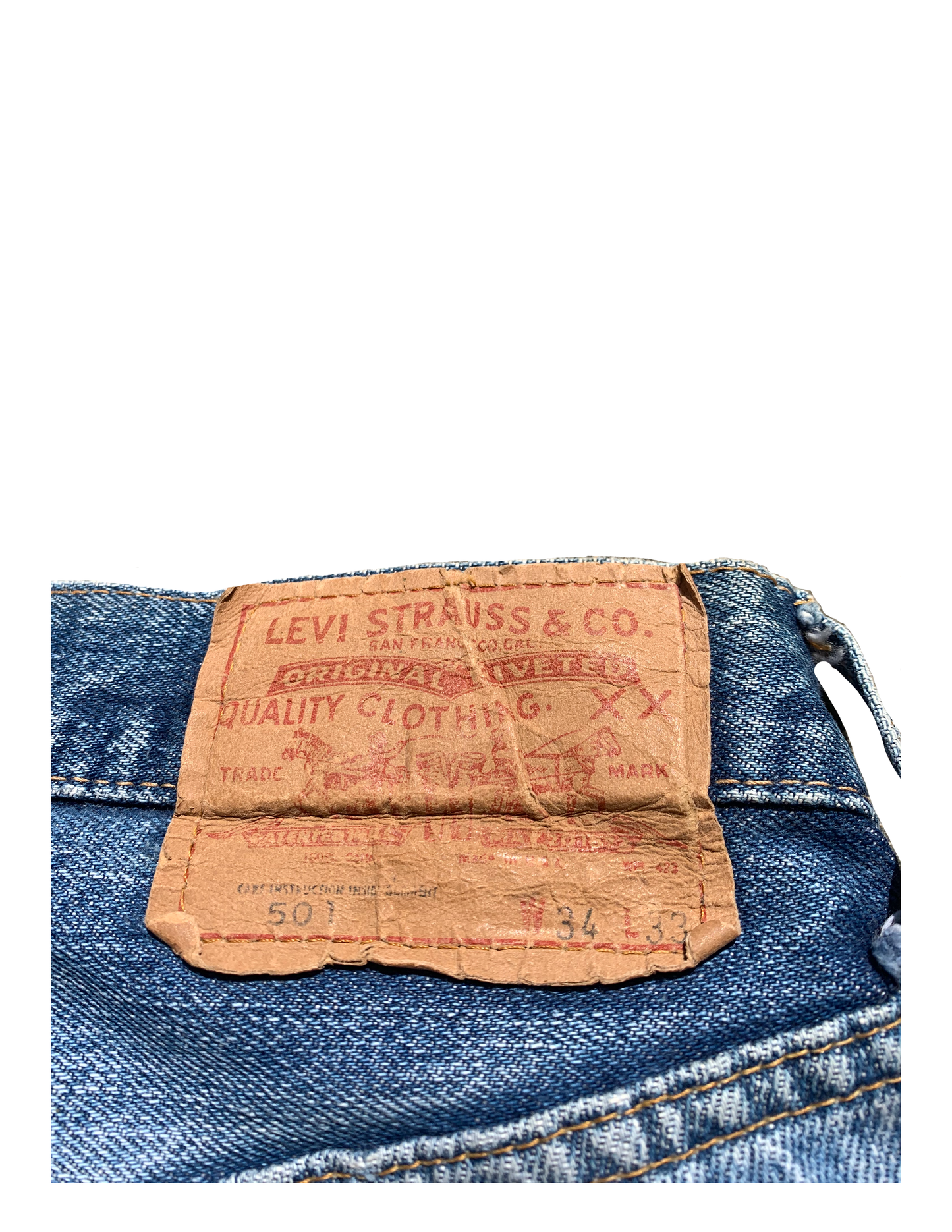 FRUIT 1970s Levi's Patchwork Raw Denim