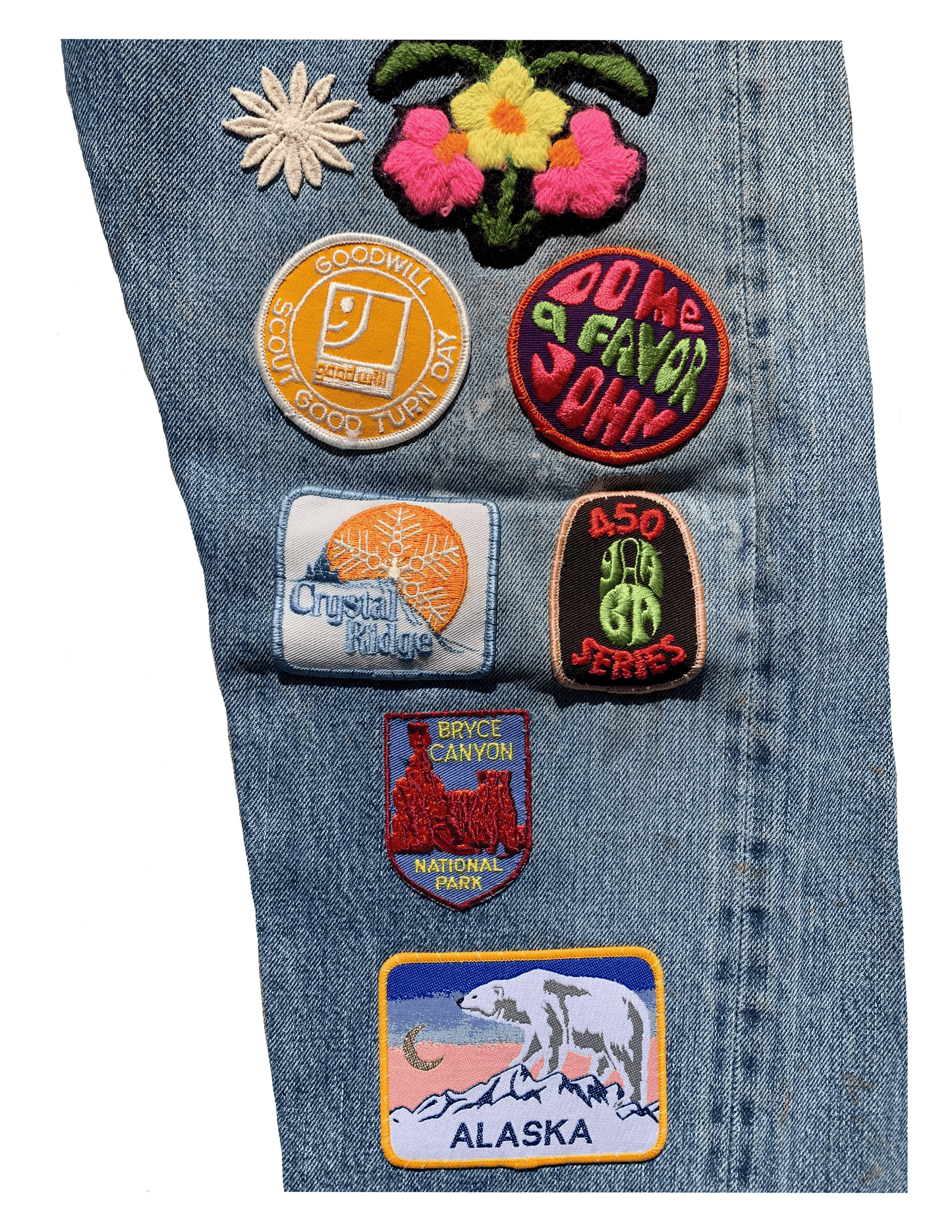 FRUIT 1970s Levi's Patchwork Raw Denim