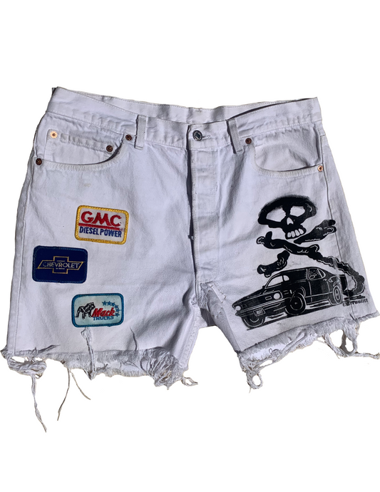 FRUIT Auto Shop Denim Cutoff Shorts (SS23)