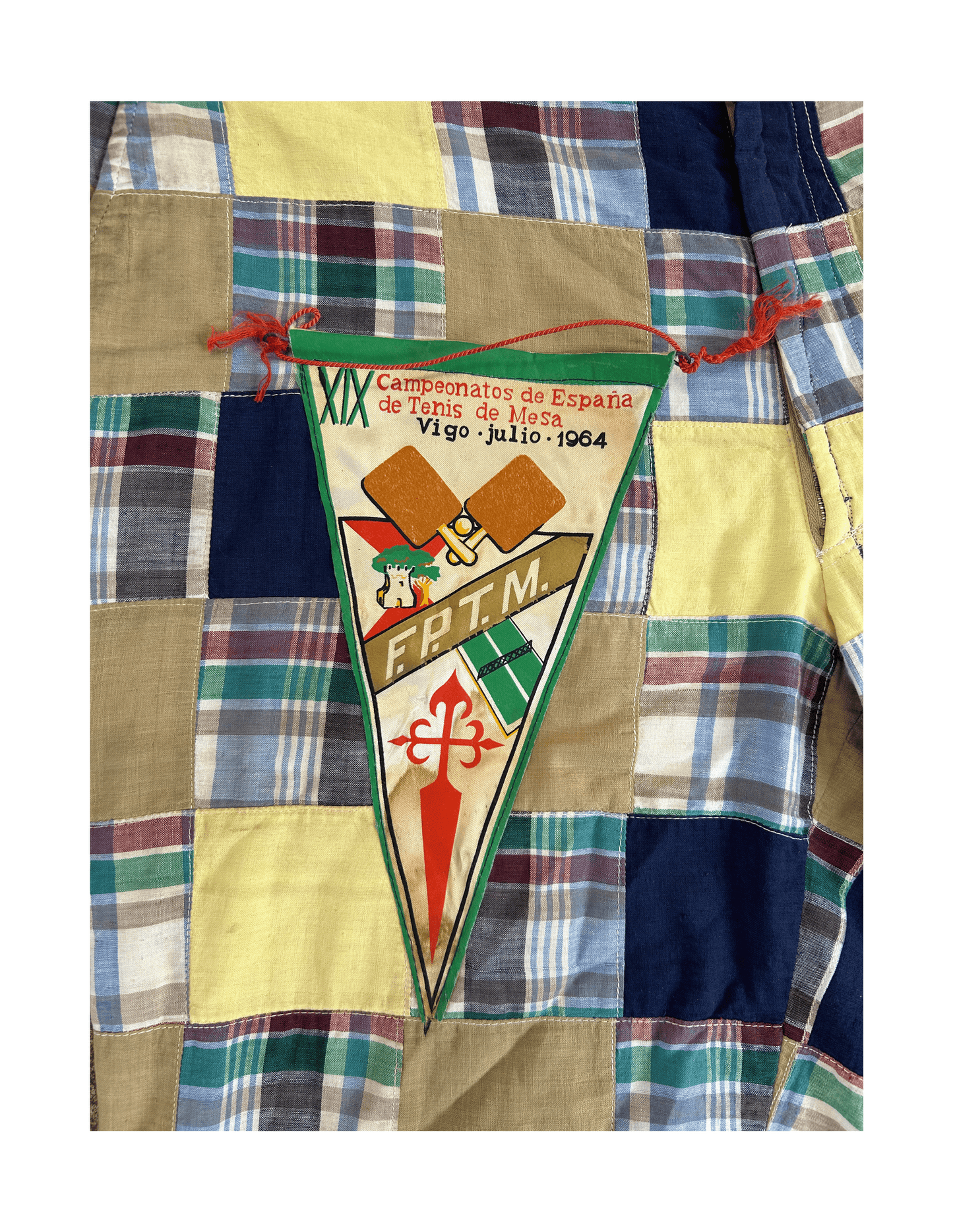 Patchwork Plaid Trousers With Penants