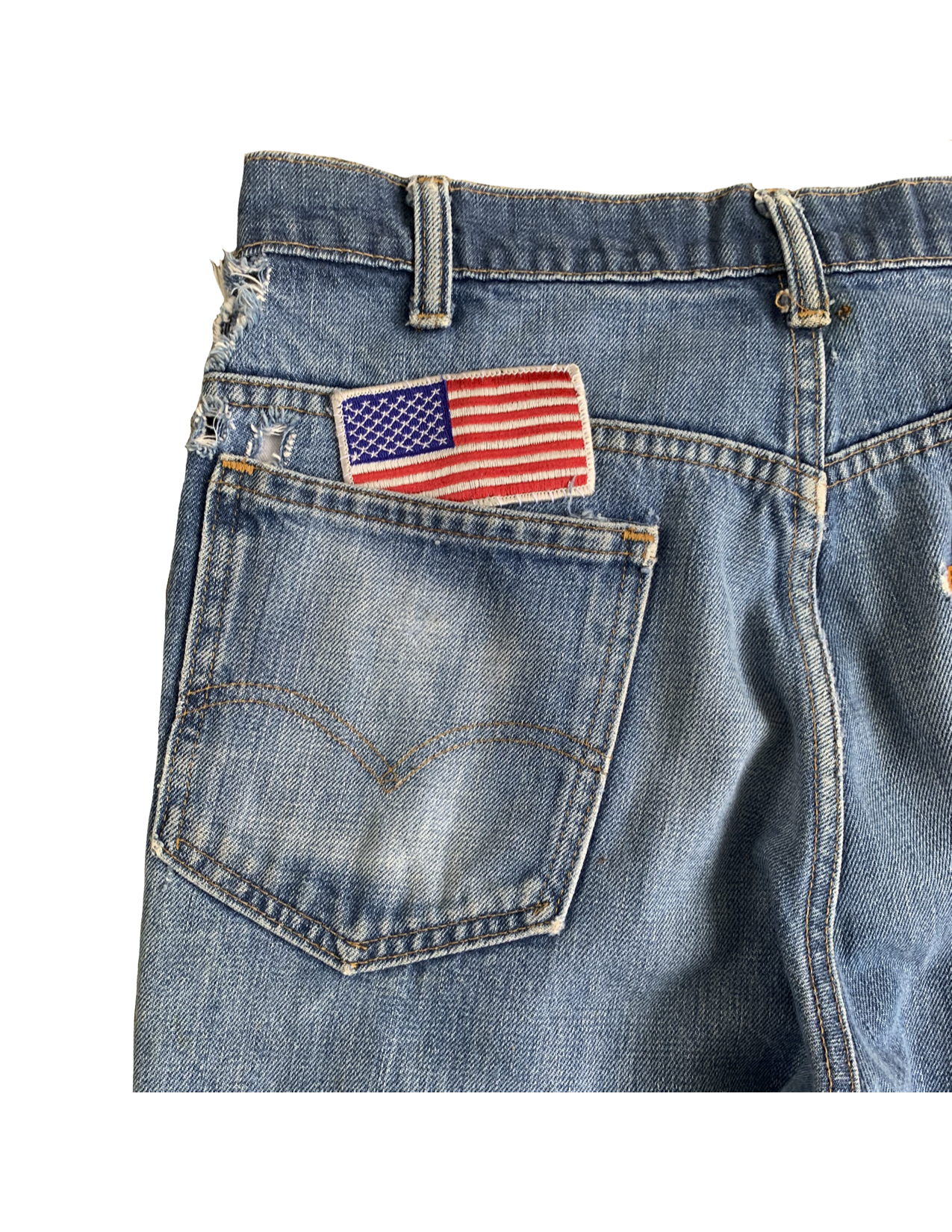 FRUIT 1970s Levi's Orange Tab Flare Patchwork Denim