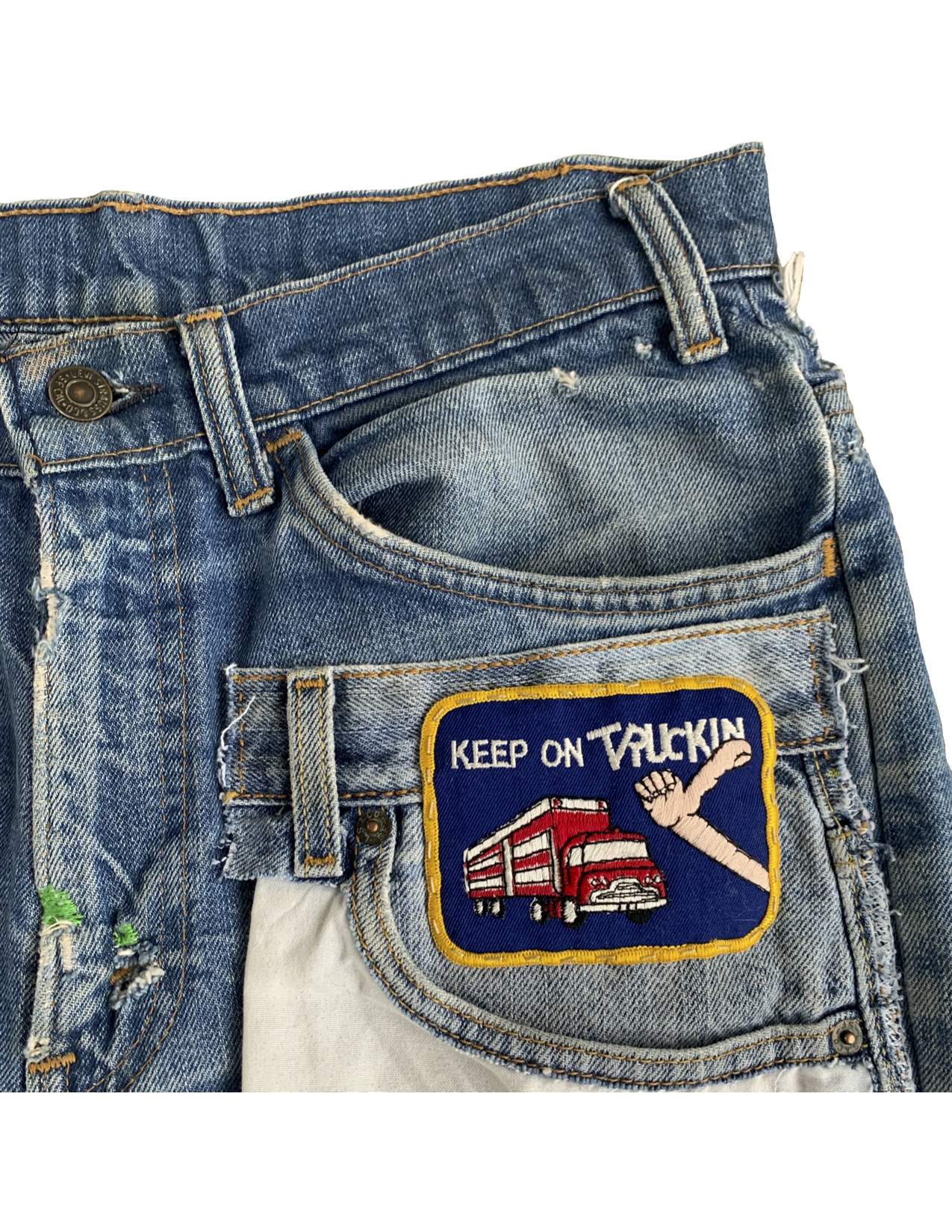 FRUIT 1970s Levi's Orange Tab Flare Patchwork Denim