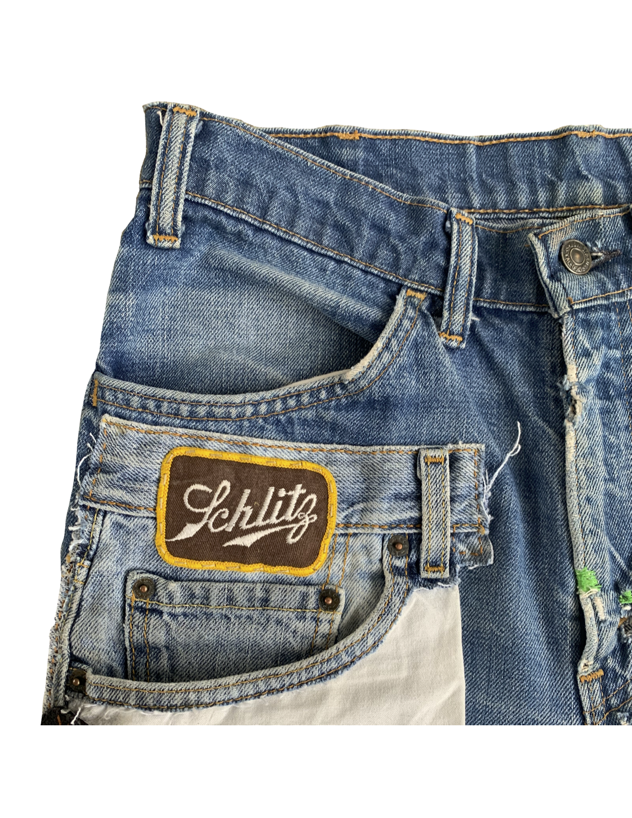 FRUIT 1970s Levi's Orange Tab Flare Patchwork Denim